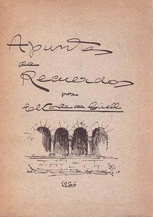 Seller image for APUNTES DE RECUERDOS POR EL CONDE DE GELL. Solo tomo I. for sale by Llibres de Companyia