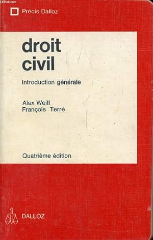 Bild des Verkufers fr DROIT CIVIL, INTRODUCTION GENERALE zum Verkauf von Le-Livre