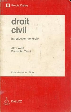 Image du vendeur pour DROIT CIVIL, INTRODUCTION GENERALE mis en vente par Le-Livre