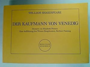 Der Kaufmann von Venedig. - Programmheft (mit Besetzungsliste u. 2 Theaterkarten, 17.02.95)