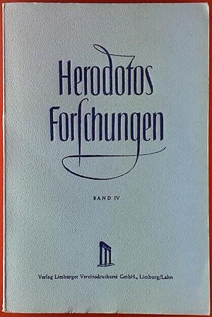 Bild des Verkufers fr Herodotos Forschungen, Band IV. Sechstes und siebtes Buch. zum Verkauf von biblion2