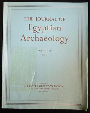 Bild des Verkufers fr The Journal of Egyptian Archaeology Volume 71, and The Reviews Supplement 1985 zum Verkauf von Jeff Irwin Books