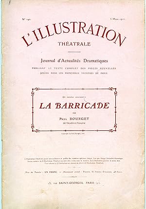 LA BARRICADE. Chronique 1910. Pièce en 4 actes