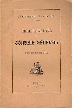 Procès-verbal des Délibérations du Conseil Général, première session ordinaire de 1939