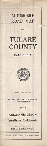 Automobile Road Map of Tulare County, California OVERSIZE