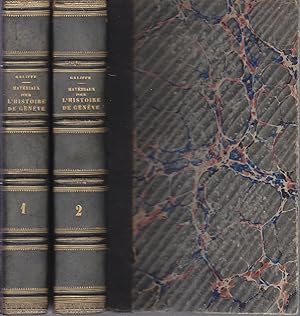 Matérieux pour l'histoire de Genève. 2 volumes.