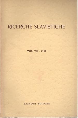 Seller image for Ricerche slavistiche Vol. 7 for sale by Di Mano in Mano Soc. Coop