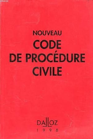 Seller image for NOUVEAU CODE DE PROCEDURE CIVILE, CODE DE PROCEDURE CIVILE, CODE DE L'ORGANISATION JUDICIAIRE, VOIES D'EXECUTION for sale by Le-Livre