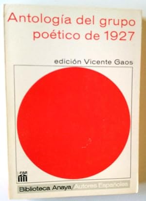 Imagen del vendedor de Antologa del grupo potico de 1927 N 46 a la venta por Librera Salvalibros Express