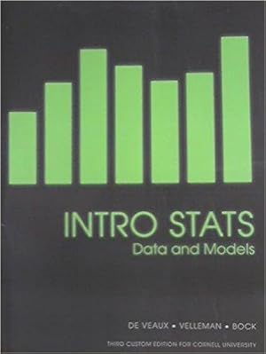 Seller image for Intro Stats: Data and Models (Third Custom Edition for Cornell University) for sale by Alplaus Books