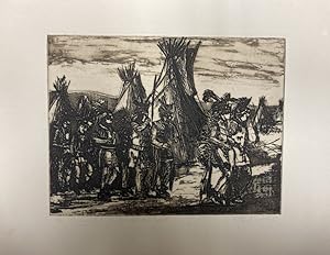 Seller image for THE RED MAN'S WEST. 9" X 11 3/4" SIGNED AND NUMBERED ETCHING for sale by BUCKINGHAM BOOKS, ABAA, ILAB, IOBA