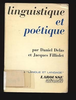 Imagen del vendedor de Linguistique et potique. Langue et langage. a la venta por Antiquariat Bookfarm