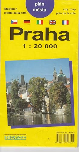 Stadtplan Prag / Praha. Plan de la Ville, Plán Mesta, Pianta della Cittá, city map, plan Goroda, ...