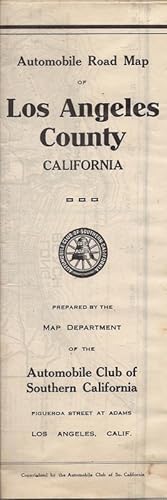 Automobile Road Map of Los Angeles County, California OVERSIZE