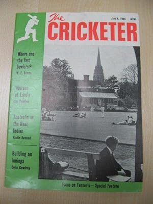 Imagen del vendedor de The Cricketer: Volume 46 No. 7 (New Series), June 4, 1965 a la venta por PsychoBabel & Skoob Books