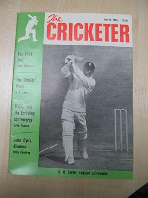 Imagen del vendedor de The Cricketer: Volume 46 No. 8 (New Series), June 18, 1965 a la venta por PsychoBabel & Skoob Books