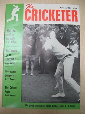 Imagen del vendedor de The Cricketer: Volume 46 No. 12 (New Series), August 13, 1965 a la venta por PsychoBabel & Skoob Books