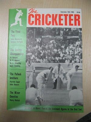 Imagen del vendedor de The Cricketer: Volume 46 No. 14 (New Series), September 10th 1965 a la venta por PsychoBabel & Skoob Books