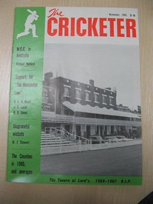 Imagen del vendedor de The Cricketer: Volume 46, No. 16 (New Series), November, 1965 a la venta por PsychoBabel & Skoob Books