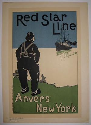 "Les Maitres de l'Affiche" Plate 228: Red Star Line Anvers New York