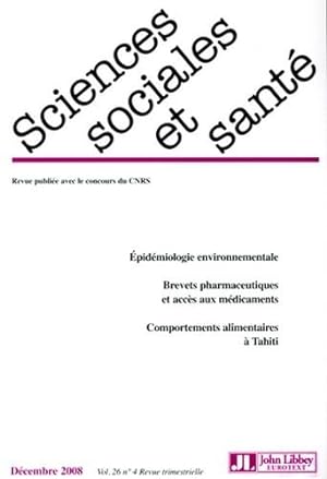 Sciences Sociales et Santé N° 26-4