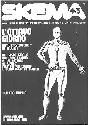 Skema mensile di attualità e cultura. Aprile/Maggio 1971, Anno III Numero 4/5. L'ottavo giorno da...