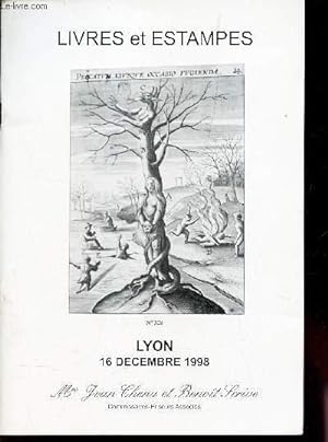 Seller image for CATALOGUE VENTE AUX ENCHERES : LIVRES ET ETAMPES - 16 DECEMBRE 1998. for sale by Le-Livre