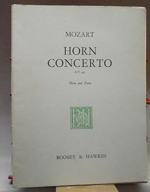 Notenheft : Horn Concerto in E flat, K.V. 495 : For Horn in F and Piano arranged by W. Salomon ;.