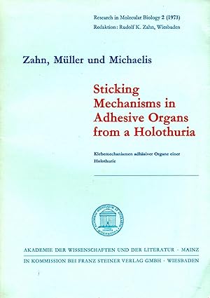 Imagen del vendedor de Sticking Mechanisms in Adhesive Organs from a Holothuria a la venta por Book Booth