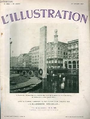 Bild des Verkufers fr L'ILLUSTRATION JOURNAL UNIVERSEL N 4899 - A Hambourg: le monolithe  la mmoire des morts de la guerre, sur la rivire Alster, en bordure de la place Adolphe-Hitler -  Rome, le Gnral Goering et le Duce assistent, au forum Mussolini a des exercices. zum Verkauf von Le-Livre