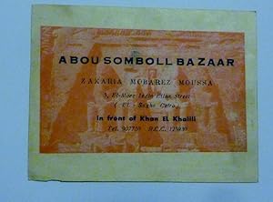 Cartoncino Pubblicitario "ABOU SOMBOLL BAZAAR Cairo"