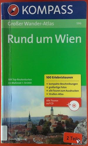 Bild des Verkufers fr Rund um Wien. Groer Wander-Atlas. Alle Touren auf CD. zum Verkauf von biblion2