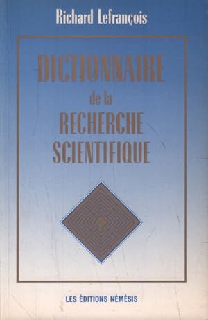 Bild des Verkufers fr Dictionnaire de la recherche scientifique zum Verkauf von librairie philippe arnaiz