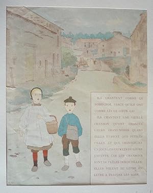 Image du vendeur pour Illustration de Boutet de Monvel (Nos enfants) mis en vente par Abraxas-libris