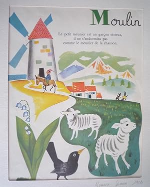 Seller image for Illustration de Romain Simon : Moulin (Mon grand alphabet) for sale by Abraxas-libris