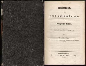 Seller image for Rechtskunde fr Forst- und Landwirthe des Knigreichs Sachsen. for sale by Antiquariat Thomas Mertens