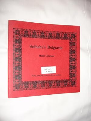 Sotherby's Belgravis - Studio Ceramics 14 July 1978
