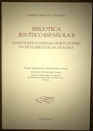 Imagen del vendedor de BIBLIOTECA JESUTICO-ESPAOLA II. MANUSCRITOS HISPANO-PORTUGUESES EN SIETE BIBLIOTECAS DE ROMA a la venta por Fbula Libros (Librera Jimnez-Bravo)