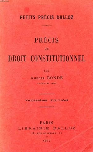 Image du vendeur pour PRECIS DE DROIT CONSTITUTIONNEL mis en vente par Le-Livre