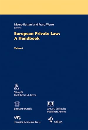 Bild des Verkufers fr European Private Law: A Handbook -Volume 1 zum Verkauf von primatexxt Buchversand