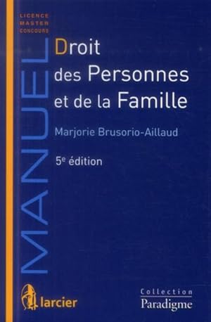droit des personnes et de la famille, 5eme ed