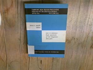 Bild des Verkufers fr Text vs sentence. Basic questions of text linguistics. First Part. Papiere zur Textlinguistik, Bd. 20. zum Verkauf von Antiquariat Bookfarm