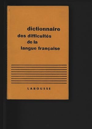Imagen del vendedor de Dictionnaire des difficultes de la langue franaise. a la venta por Antiquariat Bookfarm