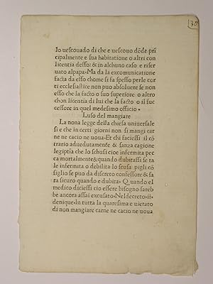 Bild des Verkufers fr Confessionale: Omnis mortalium cura (GWM 2154, HCR 1224). Blatt. zum Verkauf von Versandantiquariat Christine Laist