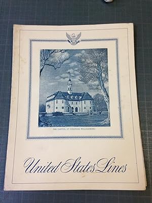 Menu United States Lines on Board S.S. "Unites States" Du 10 Juillet 1966.