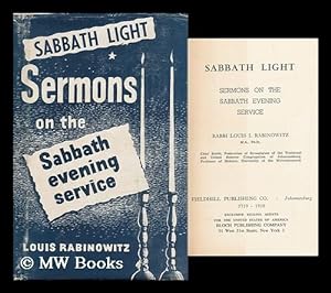 Seller image for Sabbath Light; Sermons on the Sabbath Evening Service for sale by MW Books