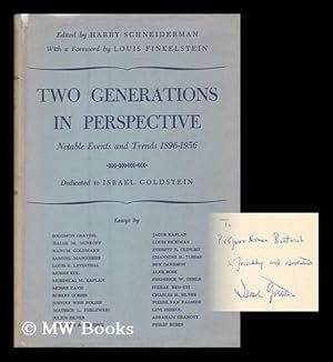 Seller image for Two Generations in Perspective: Notable Events and Trends, 1896-1956. with a Foreword by Louis Finkelstein for sale by MW Books