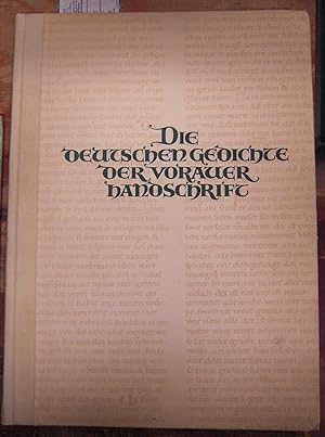 Die Deutschen Gedichte Der Vorauer Handschrift (Kodex 276 II. teil) Faksimile Ausgabe Des Chorher...