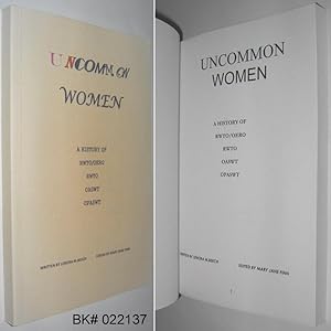 Seller image for Uncommon Women: A History of RWTO/OERO RWTO OASWT OPASWT for sale by Alex Simpson