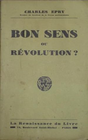 Imagen del vendedor de Bon Sens ou Rvolution? a la venta por Bouquinerie L'Ivre Livre